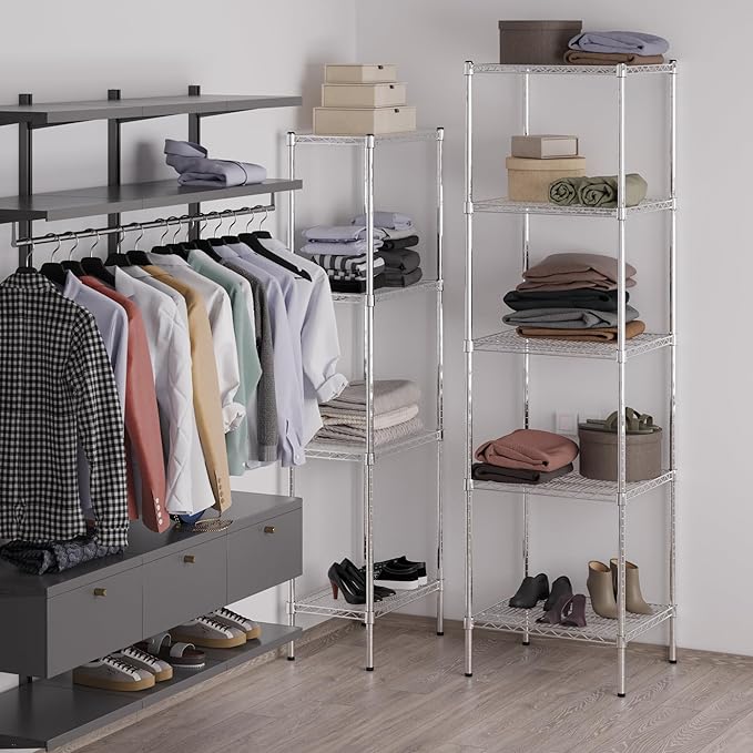 Regal Altair 21" Deep x 24" Wide x 86" Height Wire Shelving Kit | 5-Tier | NSF Commercial Storage Rack Unit