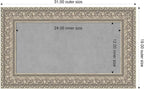 Amanti Art Silver Framed Magnetic Board 19x31 Small Vision Board for use with Magnets, 100% Metal Sheet to Display Items as Office Decor or for Home Organization in mudroom, Kitchen or Kids Room