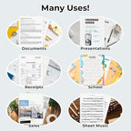 Dunwell Clear Folders for Documents, Plastic 8.5x11 File Sleeves for Document Protection, Filing, Storage, Organization (6 Pack) Transparent Folders with Pockets, Durable Letter Size Document Holder