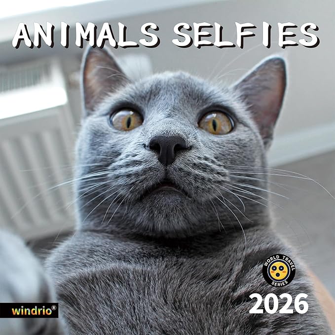 2026 Wall Calendar,Funny Calendar 2026, November 2025 - December 2026, Wall Calendar Funny Animal Memes, 12" x 24" Opened, Full Page 12 Months Thick Paper for Gift Calendar Organizing Planning