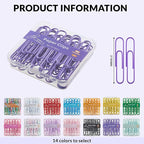 NEEWAY Colorful Large Paper Clips, 2 Inch Jumbo Paper Clips, 150 Count, 3 Pack of 50 (Purple)