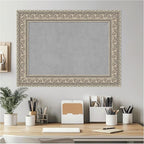 Amanti Art Silver Framed Magnetic Board 23x31 Medium Vision Board for use with Magnets, 100% Metal Sheet to Display Items as Office Decor or for Home Organization in mudroom, Kitchen or Kids Room