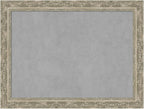 Amanti Art Silver Framed Magnetic Board 24x32 Medium Vision Board for use with Magnets, 100% Metal Sheet to Display Items as Office Decor or for Home Organization in mudroom, Kitchen or Kids Room