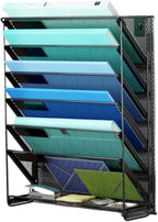 Kuntine.B Wall File Organizer (Black, 7 Tier)