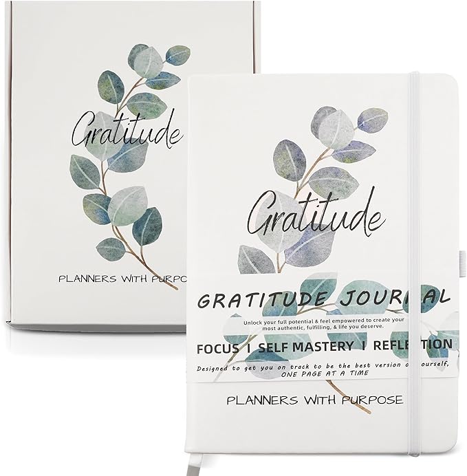 Planners with Purpose Gratitude Journal for Women - 5 Minute Daily Self Care & Mindfulness Planner with Guided Prompts for Positivity, Affirmations, Manifestation, Reflection - Undated Happiness Diary