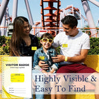 3 Pack of 900 Visitor Badges Stickers Visitor Log Book with Carbon Copy Visitor Pass Stickers with Carbonless Visitor Name Tags Guest Registry Log Book for School Business Church