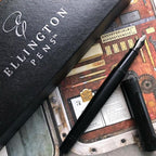 Ellington Pens Luxury Fountain Pen Set - Fountain Pens for Writing - Smooth Nib - 24 Ink Cartridges Special Bundle - Includes Refillable Ink Converter, Calligraphy, Journaling, Sketching (The Stealth)