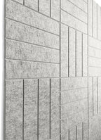 DECORITA Felt Bulletin Board Tiles | Modern Cork Board Alternative | Large Cork Boards for Walls | Aesthetic Felt Wall Panels for Office & Home Decor | Pinboard & Photo Board (12-Pack) | Gray Marble