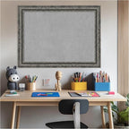 Amanti Art Black Framed Magnetic Board 24x32 Medium Vision Board for use with Magnets, 100% Metal Sheet to Display Items as Office Decor or for Home Organization in mudroom, Kitchen or Kids Room