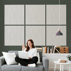 Reverbeon 6 PCS Acoustic Panels, 23.6x23.6 Inch Sound Absorbing Panels, Decorative Acoustic Wall Panels for Recording and Home Studio, Office with Double-Sided Adhesive Tape
