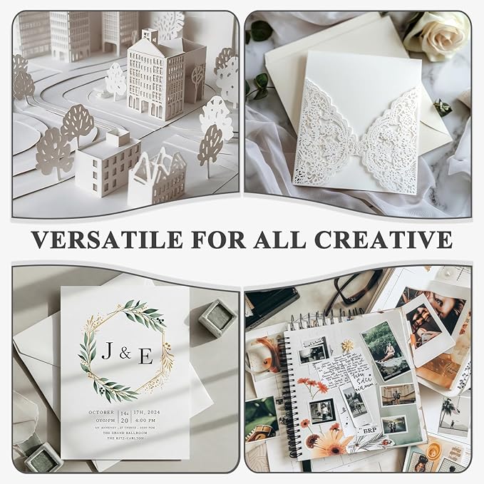 White Cardstock 8.5 x 11"Inch, 80lb Cardstock Paper, 30 Sheets Card Stock Paper 8.5 x 11 White, Heavy Thick Cardstocks Printer Papers for Invitations, Menus, Weddings, DIY Cards, Scrapbooking.