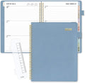 SUNEE 2026 Planner, Weekly and Monthly Calendar Planner 9"x11.2"- 12 Month (January 2026 - December 2027), Vegan Leather Cover, Pocket, Bookmark, Notes, Monthly Tab, Gay Blue