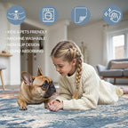 GENIMO Washable Rugs 8x10 Area Rugs for Living Room Bedroom, Modern Lightweight Rug Ultra Soft Indoor Area Rugs 8x10 for Dining Room, Low Pile Carpet with Non Slip Backing, Blue Red