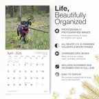 RED EMBER Black Labs 2026 Wall Calendar 12 Month | 12" x 24" Open | Thick & Sturdy Paper | Holiday Gift | Cute Labrador Retriever Puppy Dog Calendar 2026