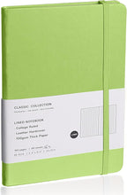 EMOMAS Lined Journal Notebook – Hardcover Notebook for Men & Women – Journals for Writing, Work, School, Home & Daily Notes, 160 Pages – Medium A5, 5.7"x8", 100 gsm Thick Paper (Grass Green)