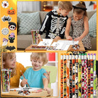 JULMELON 72PCS Halloween Party Favors Set,36PCS Halloween Pencils with 36PCS Ghost Pumpkin Skeleton Bat Spider Erasers, Wooden Pencils for School Classroom Office Party Reward Supplies