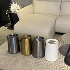 YOJIA 10L / 2.6Gal Small Stainless Steel Sliver Trash Can,Metal Bathroom Garbage can with Lid,Modern Home Décor Wastebasket with Flipping Lid, Garbage Can for Kitchen,Bathroom,Living Room(Silver),