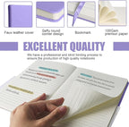 EMOMAS Lined Journal Notebook, 6Pack Hardcover Notebook for Men & Women – Journals for Writing, Work, School, Home & Daily Notes, 160 Pages – Medium A5, 5.7"x8", 100 gsm Thick Paper (Mauve)