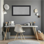 Amanti Art Black Framed Magnetic Board 15x27 Small Vision Board for use with Magnets, 100% Metal Sheet to Display Items as Office Decor or for Home Organization in mudroom, Kitchen or Kids Room