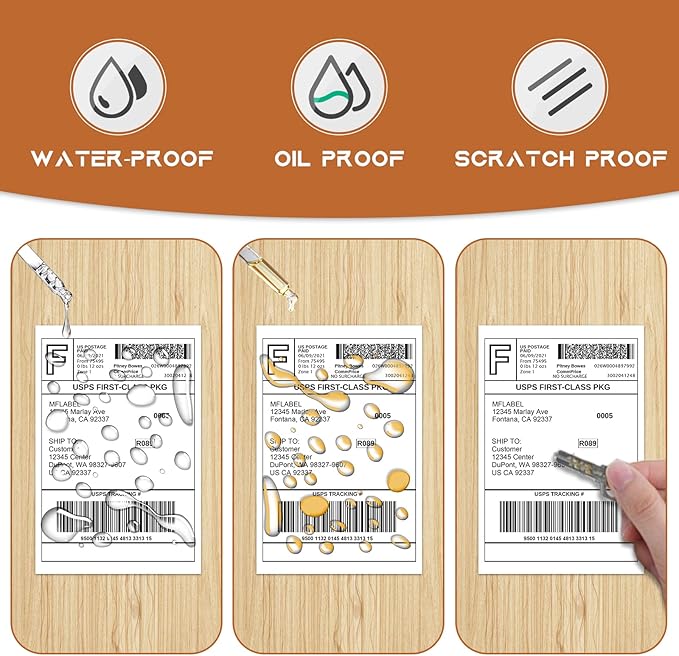 MFLABEL 4x6 Direct Thermal Shipping Labels - 4 Rolls, 220 Labels/Roll, Perforated Postage Paper with Alignment Hole, Compatible with 4XL LabelWriter 1744907 & 1755120, Rollo for USPS, UPS