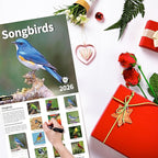 2026 Wall Calendar,Calendar 2026, November 2025 - December 2026, Wall Calendar Song Birds, 12" x 24" Opened,Full Page Months Thick & Sturdy Paper for Calendar Organizing & Planning