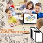 Outus 10 Pcs Dry Erase Mini White Boards Bulk 8.5 x 11'' Small Magnetic Whiteboard Double Sided Colored Writing Boards for Kids Students Locker Fridge(Black)