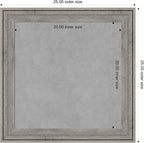 Amanti Art Grey Framed Magnetic Board 25x25 Medium Vision Board for use with Magnets, 100% Metal Sheet to Display Items as Office Decor or for Home Organization in mudroom, Kitchen or Kids Room
