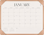 Simplified Desk Calendar 2026-2027 with Desktop Mat, Desk Pad Calendar from January 2026 to June 2027, 14 x 11 Inch, Desk Blotter Calendar for Home Office and School, Easy Planning, Apricot