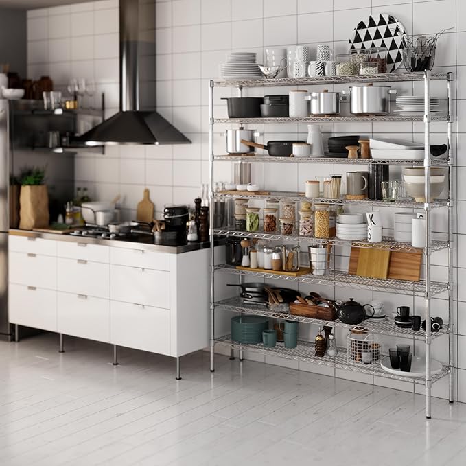 Regal Altair 14" Deep x 60" Wide x 74" Height Wire Shelving Kit | 8-Tier | NSF Commercial Storage Rack Unit