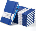 feela 8 Pack Journal Notebook Bulk for School, Hardcover Business Notebooks Classic Ruled Lined Journals with Pen Holder for Work Note Taking, with 8 Black Pens, 120 GSM, 5.1”x8.3”, A5, Navy