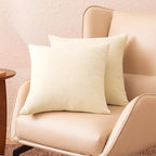 Amazon Basics Chenille Throw Pillow Covers, Home Decor Cushion Cover for Bedroom Living Room Couch Bed, 18" W × 18" L, Beige