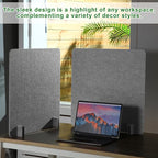 Kisston 12 Pack Desk Privacy Panel 24 x 24'' Acoustic Desk Divider Stand up Freestanding Privacy Panel Noise Visual Distraction Reducing Table Divider Office Student Cubicle Reception Area(Light Gray)