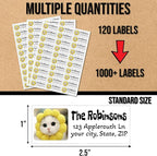 Address Labels Personalized | Upload Your Photo Image or Logo | Custom Return Address Stickers on Sheets | (120-1000) Full Color on White Print Your Own