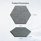 Amantech 12 Pack Acoustic Panels Self Adhesive Sound Proof Foam, High Density Sound Acoustic Foam Panel, 12X10.23X0.4 Inch Hexagon Wall Panels in Home,Office,Reccording Room,Studio(Moonlight Grey)