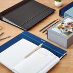 Savor | The Folio™ Document Organizer 2025 Edition | Premium Life Binder Acid-Free Custom Dyed Cloth-Bound Accordion Organizer w/ 10 Expandable Pockets | File Folders for Home Organization (Black)