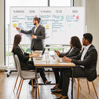 maxtek Rolling Whiteboard, 72x48 Large Double-Sided White Board Dry Erase on Wheels, Giant Magnetic White Board Standing for Office, School, Home Office, Homeschool(72 x 48)