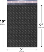 MAILERVIEW Black Small Bubble Mailers 4x8 Inch #000 | Thick Padded Poly Bubble Mailer Envelopes | 1000 Pack Bulk | Trading Card Sports Card Shipping