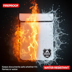 Mart Cobra Fireproof Document Bag with Zipper Fire and Waterproof Document Storage Fireproof Money Bag Cash Fire Proof for Important Home Documents Safe Accessories Paper Holder Pouch Envelope Travel
