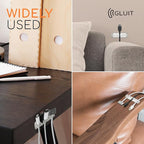 GLUIT Adhesive Desktop Cable Organizer Versatile Cord Holders Wire Clips and Cable Holder Cord Organizer for Desk Table Accessories Office Spaces New Transparent 5 Pack
