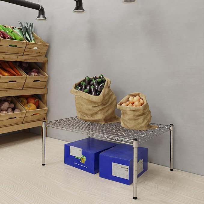Regal Altair 24''W x 36''L x 14''H Chrome Plated Wire Dunnage Rack | Off The Floor Storage