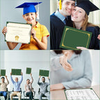 HAUTOCO 30 Pack Certificate Holders, Green Diploma Folders Certificate Covers with Gold Foil Border for Letter Size 8.5x11 Cardstock, Award, Document, Graduation