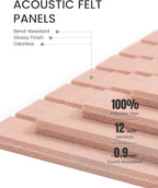 Fluxynara Large Felt Bulletin Board 36" x 24" Cork Board Alternative-6 Pack with 40 Safe Removable Adhesive Tabs, Cork Boards for Walls Cork Board for Home Office Classroom Pin Board (Pink)