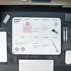 Aroundesk Double Sided Weekly Dry Erase Board with Stand 16"x12", to-do List White Board Calendar Dry Erase, Desktop Whiteboard Calendar, Schedule Board, Message Board, Menu Board for Home Office