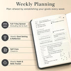 Mantra Planner 2026 Planner, Daily Journal & Gratitude Journal All-In-One with To Do List, Self Care Prompts & Habit Tracker - 7 x 10 - Black