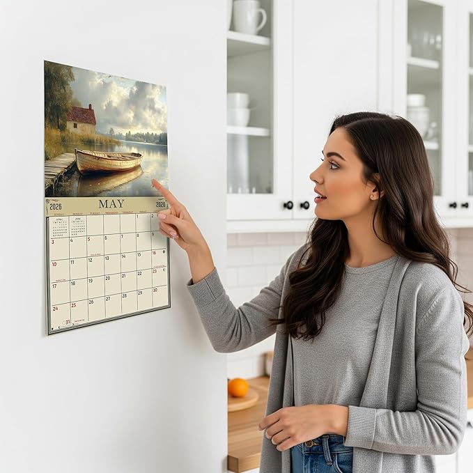 2026 Old English Countryside Wall Calendar 16-Month X-Large Size 14x22, by The KING Company-Monster Calendars