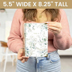 bloom daily planners HARDCOVER 2026 Planner (January to December) - A5 Task Goal Organizer - Monthly & Weekly Inspirational Agenda Book - 5.5" x 8.25" - Eucalyptus, White