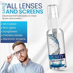 Purity Eyeglass Cleaner Family Pack - Multi-Size Lens Cleaner Kit - 1x1oz, 1x2oz, 1x4oz, 1x8oz Bottles + 4 Premium Microfiber Cloths - Safe for All Lenses, Eyeglasses, & Screens - Streak-Free Formula