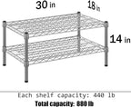Regal Altair 18" Deep x 30" Wide x 14" Height Wire Shelving Kit | 2-Tier | NSF Commercial Storage Rack Unit