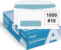 Aimoh #10 Single Left Window Security Tinted Envelopes, Gummed Closure, Size 4-1/8 X 9-1/2 inches, 24 LB - 1000 Count (35310-1000)