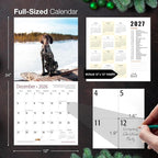 MICASA PRESS German Shorthaired Pointers 2026 Wall Calendar 12 Month | 12" x 24" Open | Thick & Sturdy Paper | Holiday Gift | Cute GSP Puppy Dog Calendar 2026